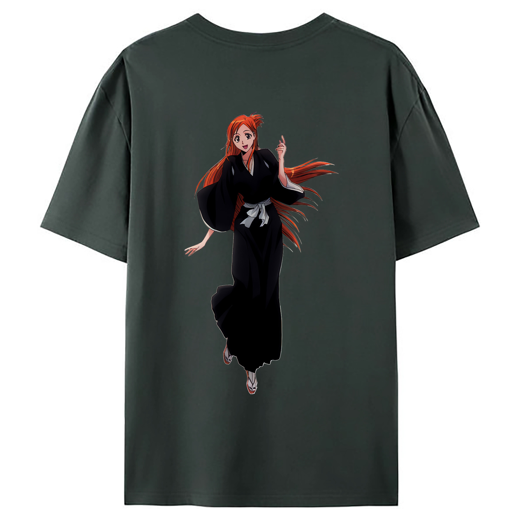 （画像用） ブリーチ 井上織姫（いのうえおりひめ） BLEACH Inoue Orihime 綿100％ メンズ半袖Tシャツ（バックプリント） 通気性